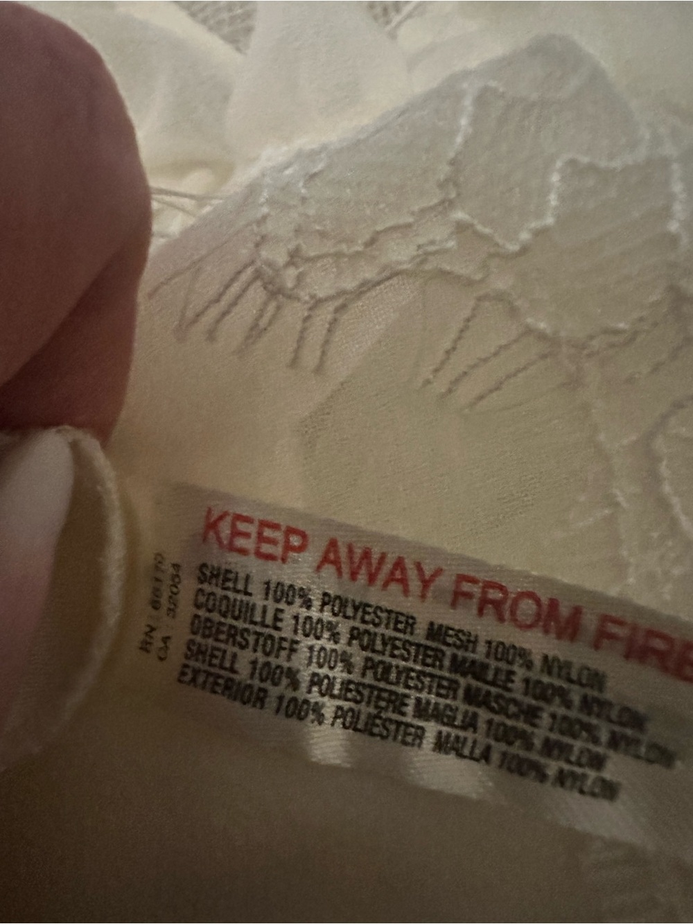 NWT Lyrebird by Anthropology Sheer Lace-Trim Balloon Lounge Pants in Eggnog - Picture 10 of 10
